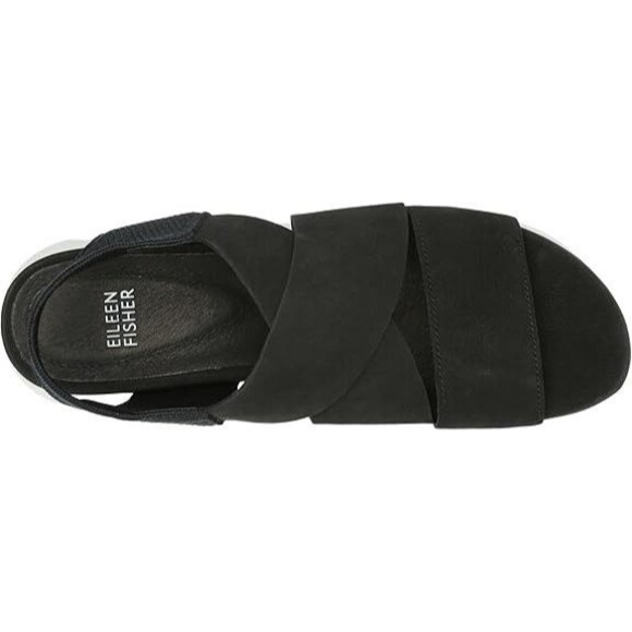 Eileen Fisher Chant  Leather Platform Wedge Sandal Women's Size-NIB-8, 8.5,10,11 - Picture 5 of 6